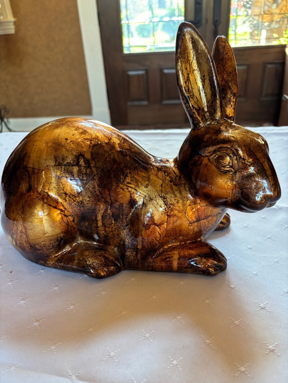 Gold Ceramic Bunny